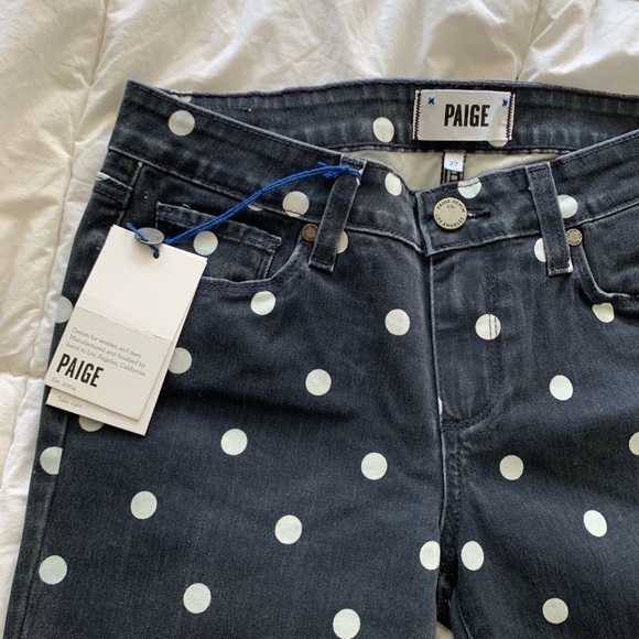 Paige Polka dot skinny jeans. Woman. Size 27. NWT. - Picture 2 of 5